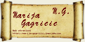 Marija Gagričić vizit kartica